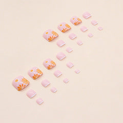 Press On Toe nails Set 16pcs/set F081