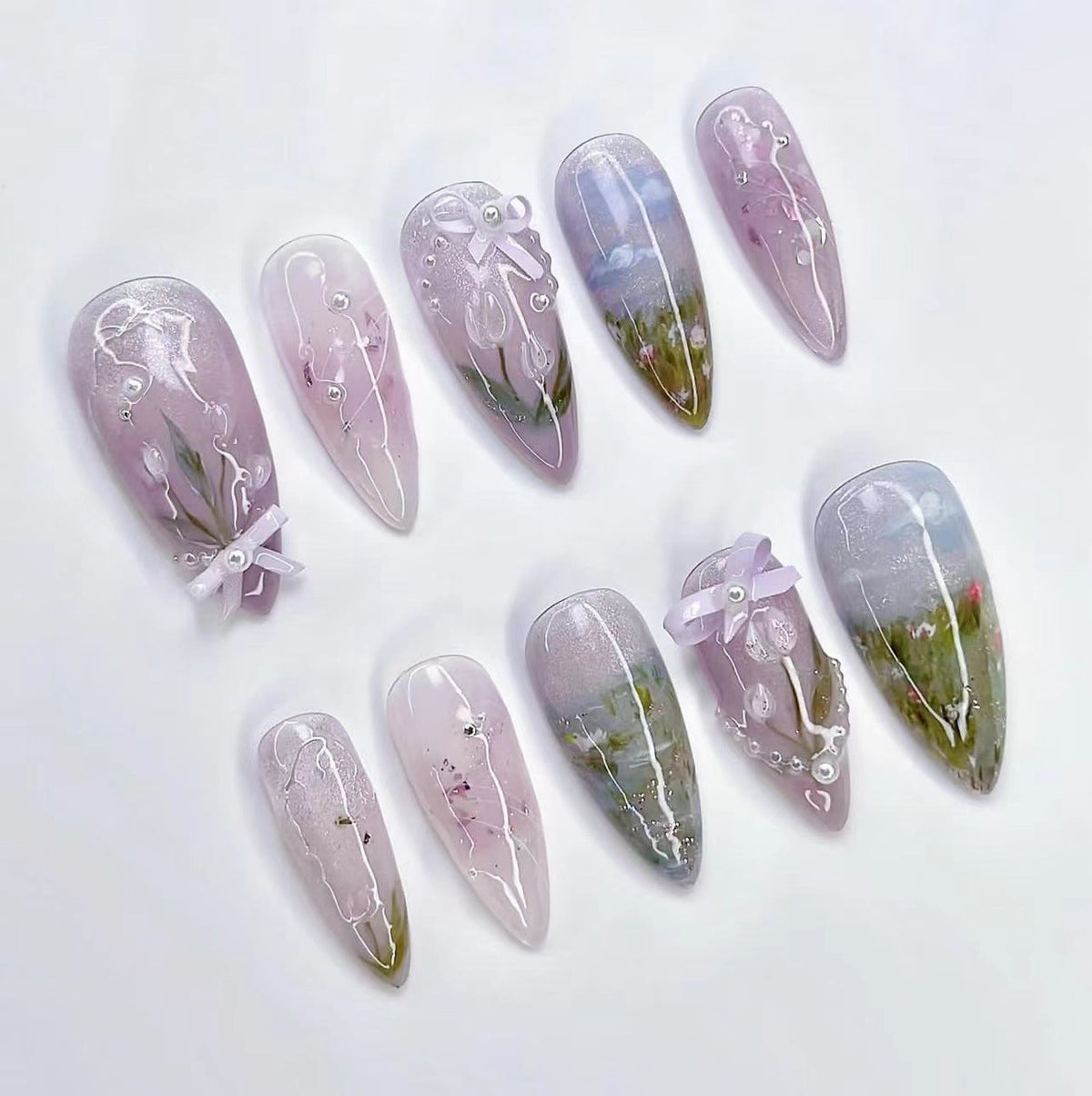 24pcs/Set Press On Nails JP3398
