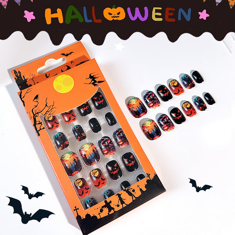 Mini press on nails for kids 24Pcs-12Size