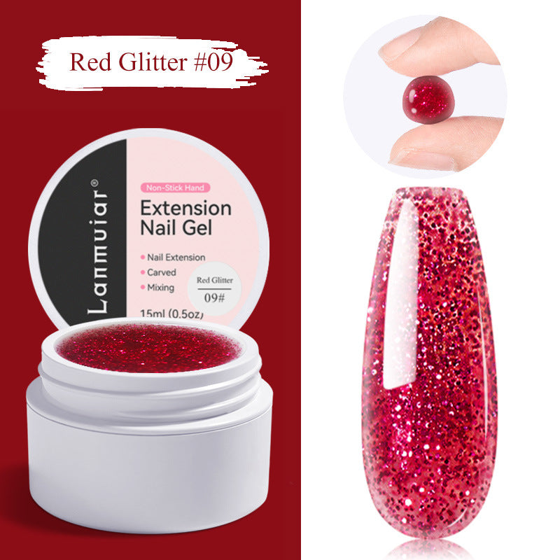 Nail art extension gel not stick to hands poly gel LM171-09