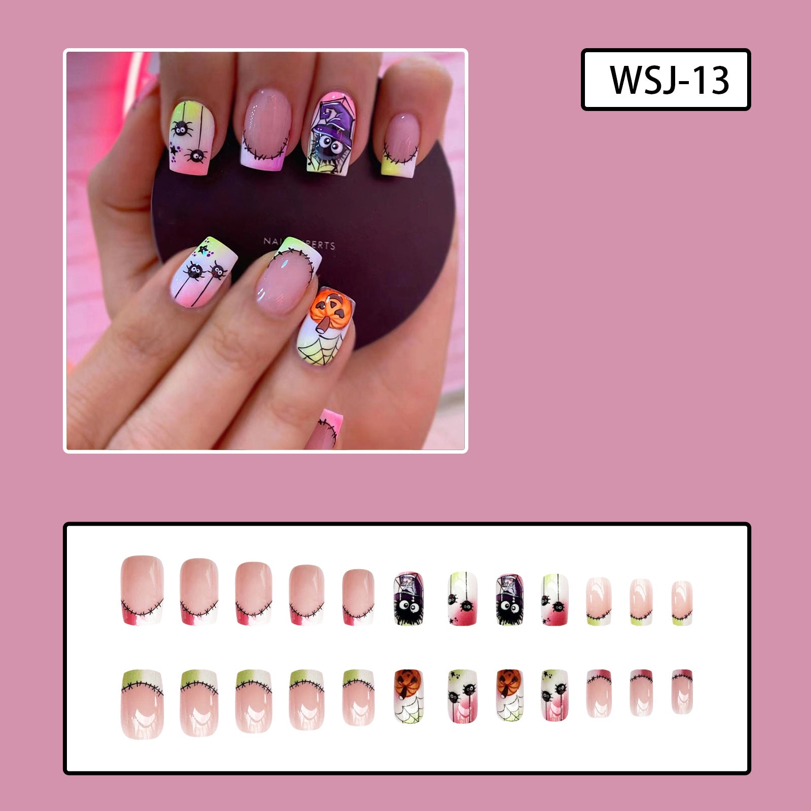 24pcs/Set Press On Nails WSJ-13