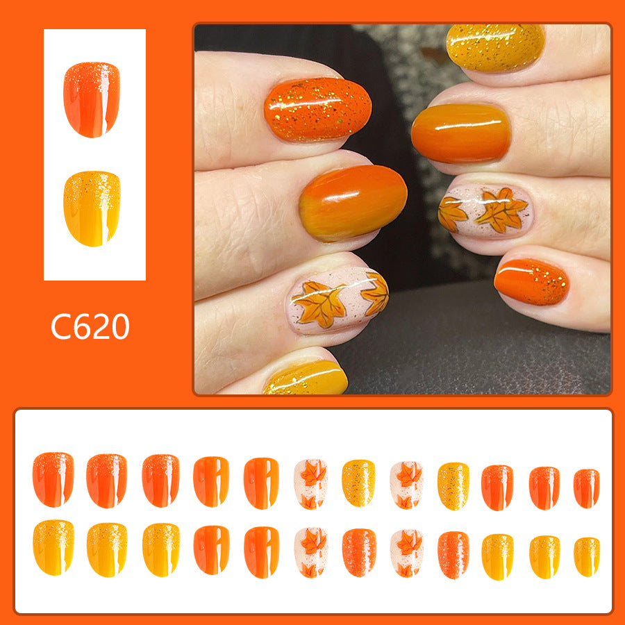 24pcs/Set Press On Nails C620