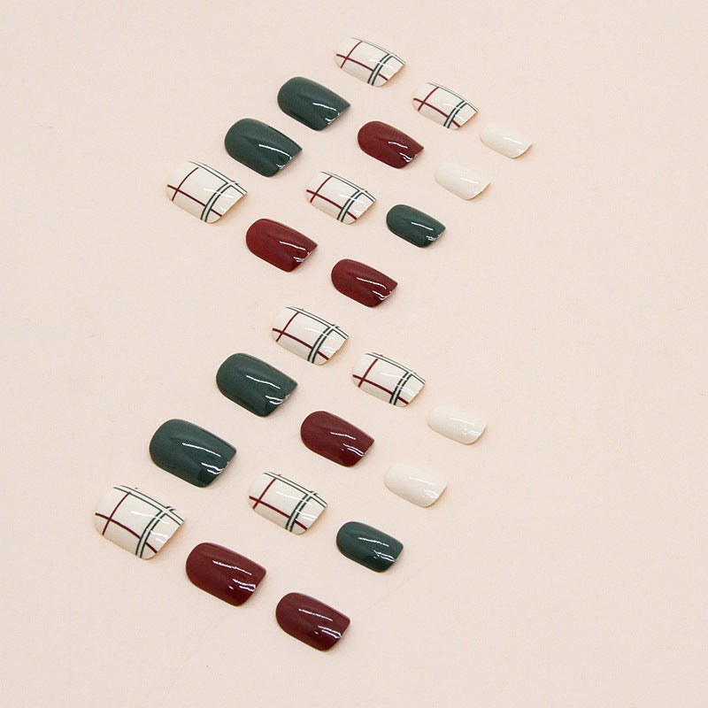 24pcs/Set Press On Nails W528