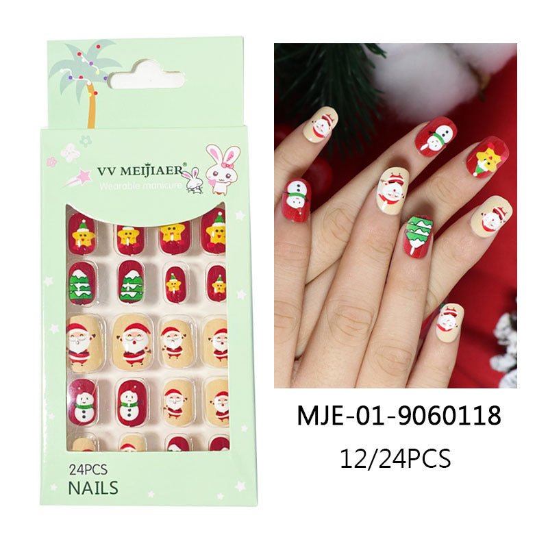 Mini Press On Nails For Kids 24 Pcs