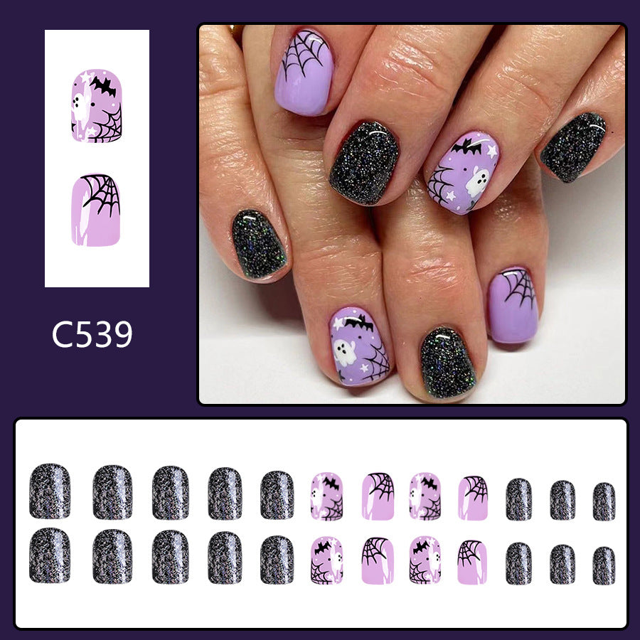 24pcs/Set Press On Nails C539