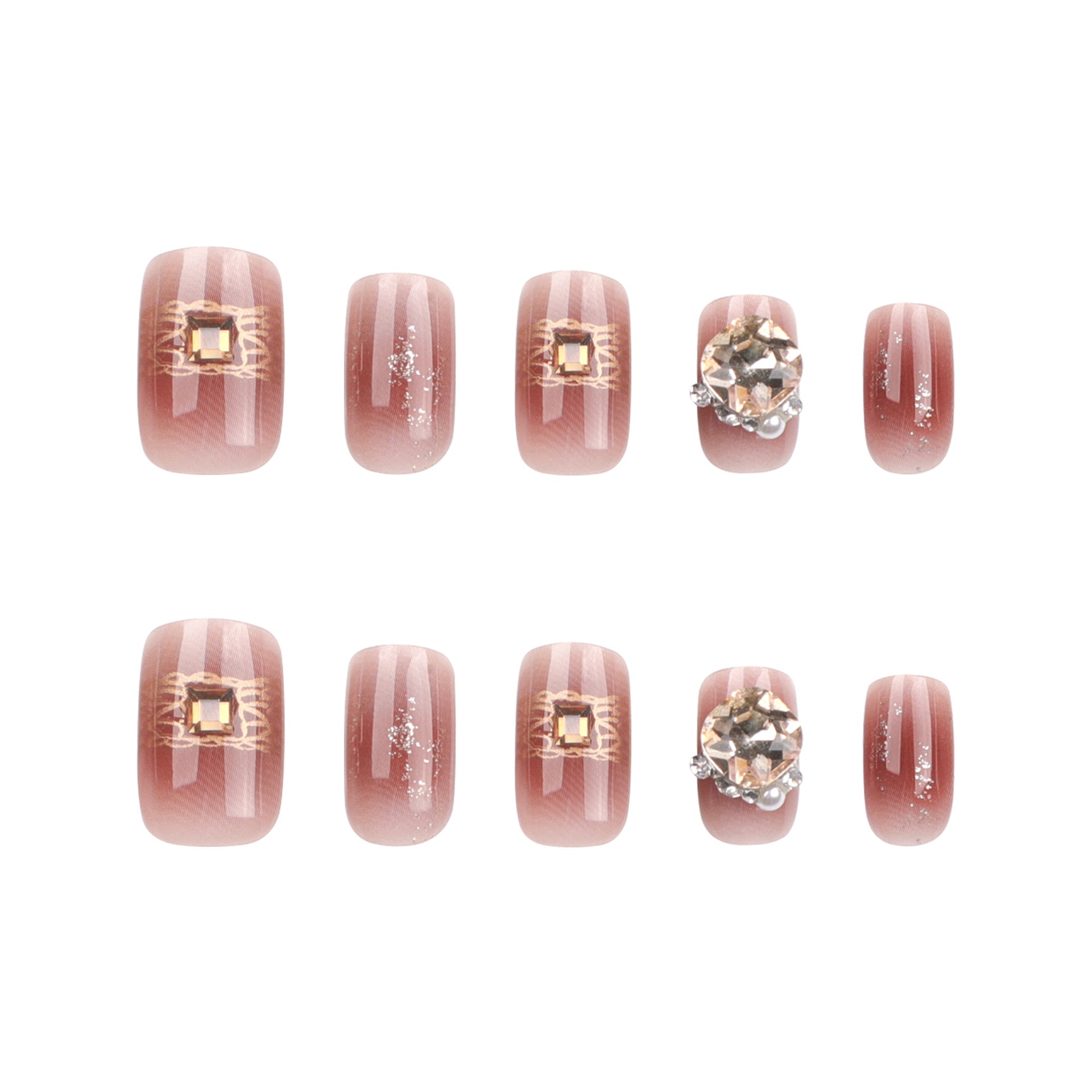 24pcs/Set Press On Nails GN030
