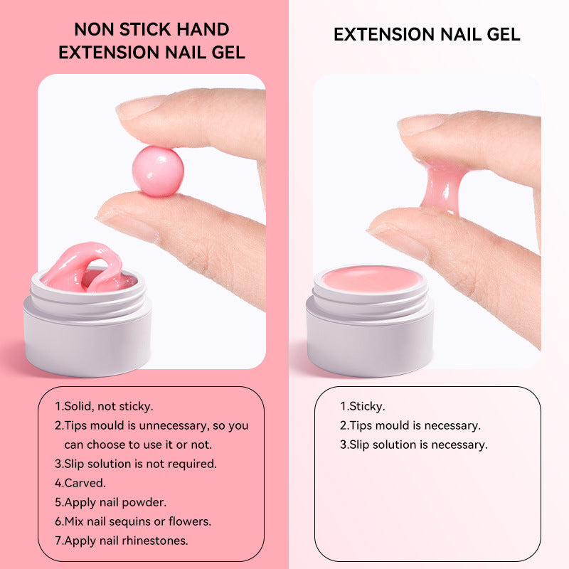 Nail art extension gel not stick to hands poly gel LM171-08