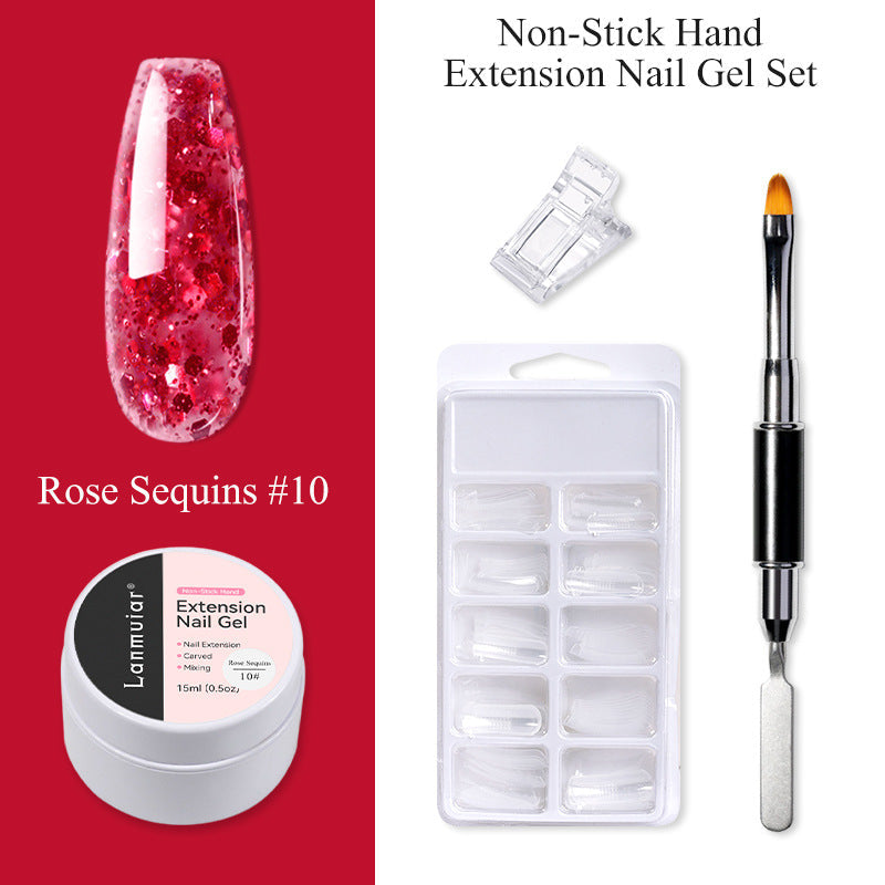 Nail art extension gel not stick to hands poly gel LM171-10