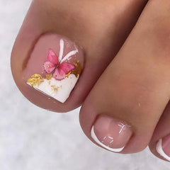 Press On Toe nails Set 16pcs/set F097