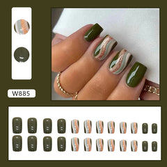 24pcs/Set Press On Nails W885