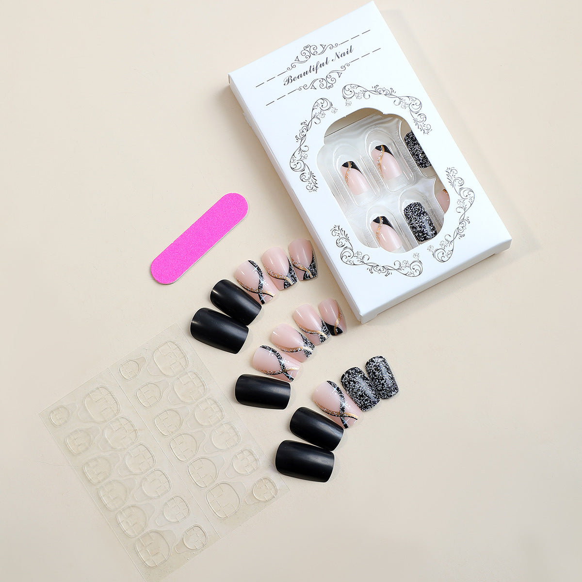 24pcs/Set Press On Nails CU24004