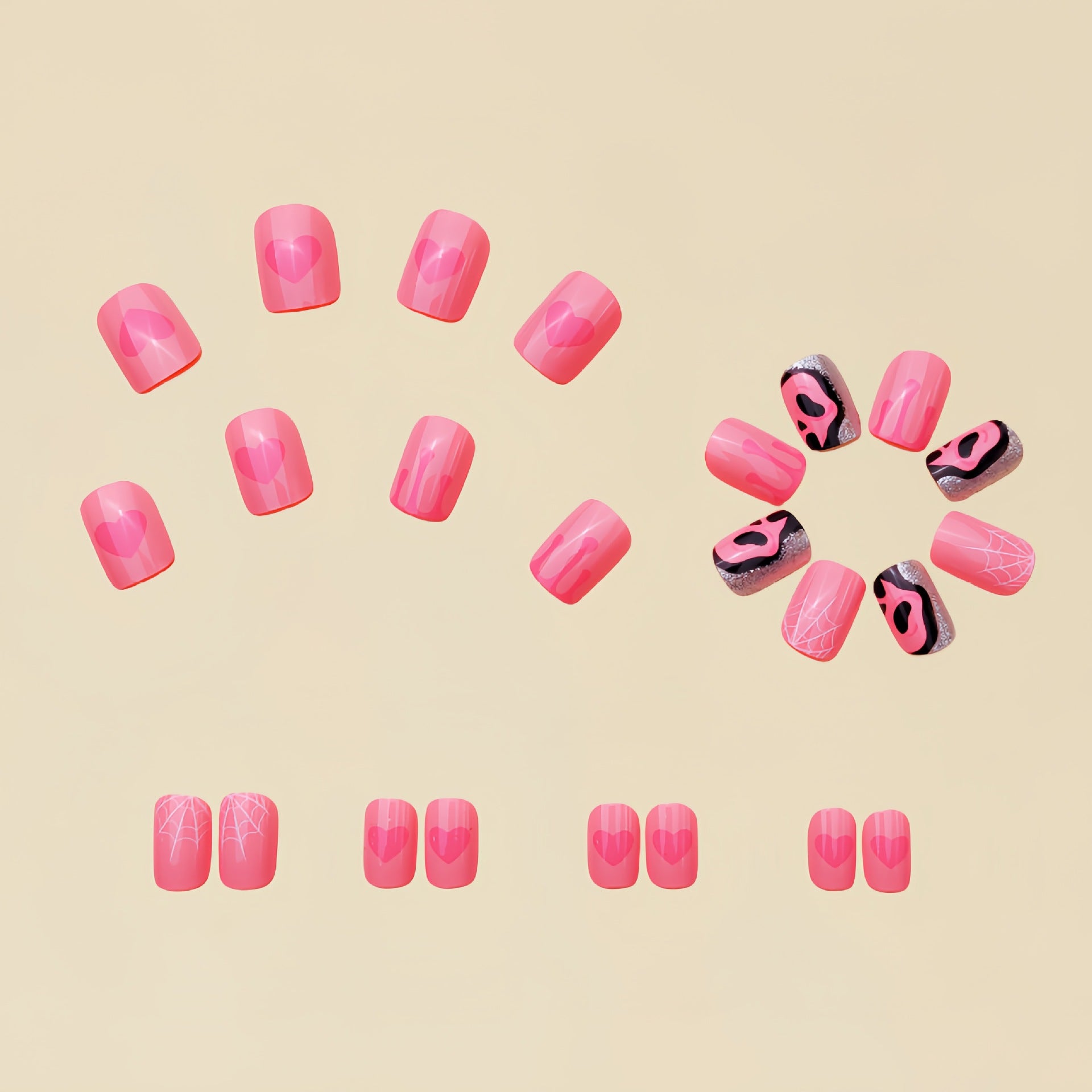24pcs/Set Press On Nails Y126
