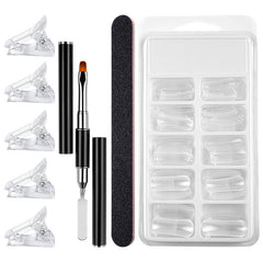 Nail Art Tool Kits For Poly Nail Gel,  With Nail Forms Nail Tips Clips