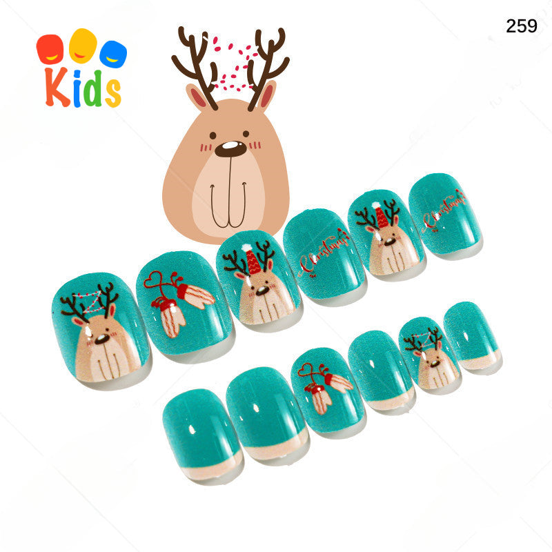 Mini Press On Nails For Kids 24Pcs-12Size