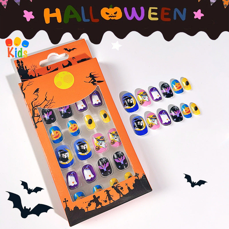 Mini press on nails for kids 24Pcs-12Size