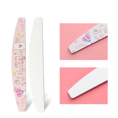 7 PCS Nail File Set - Includes 100/180, 180/240, 80/80, 120/150 Grit Files for Manicures