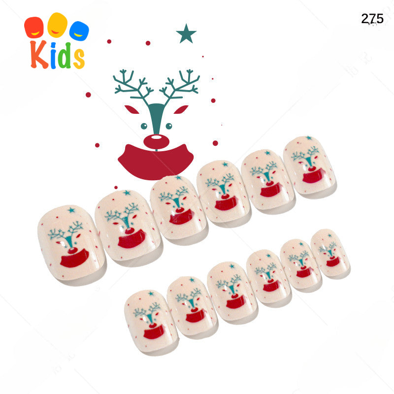 Mini Press On Nails For Kids 24Pcs-12Size