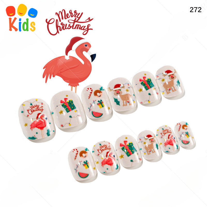 Mini Press On Nails For Kids 24Pcs-12Size