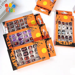 Mini press on nails for kids 24Pcs-12Size