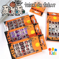 Mini press on nails for kids 24Pcs-12Size