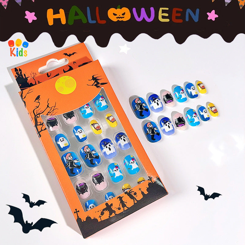 Mini press on nails for kids 24Pcs-12Size