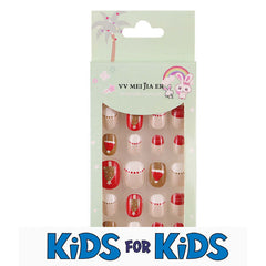 Mini Press On Nails For Kids 24 Pcs Christmas KPN6-001