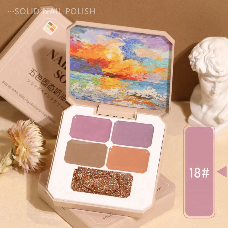 5 Color Solid Nail Gel