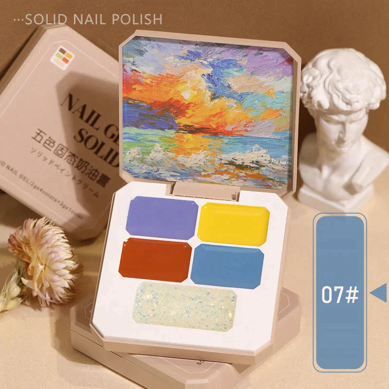 5 Color Solid Nail Gel