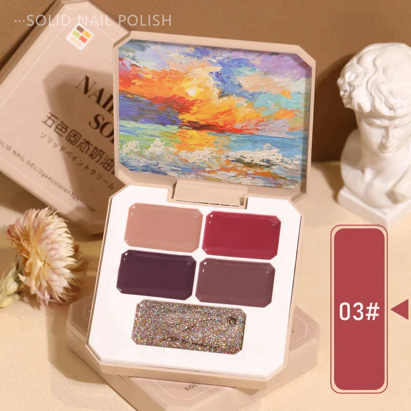 5 Color Solid Nail Gel