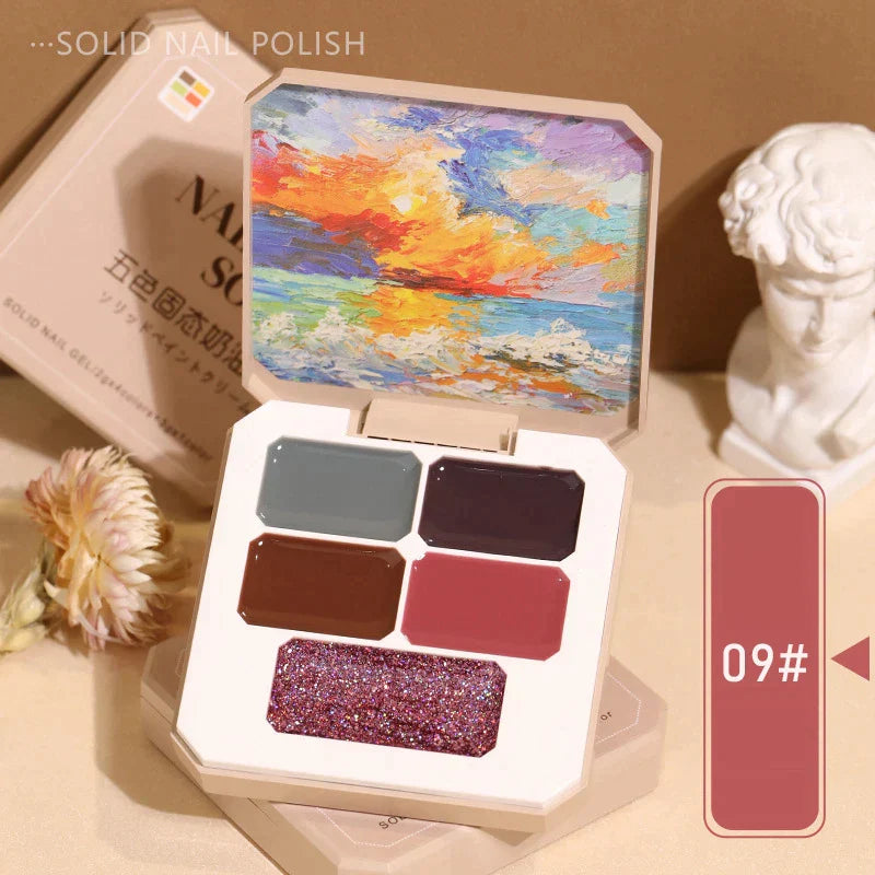 5 Color Solid Nail Gel