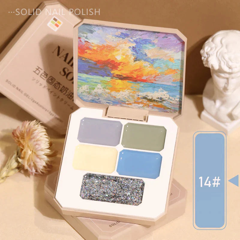 5 Color Solid Nail Gel