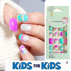 Mini Press On Nails For Kids 24 Pcs KPN1-26