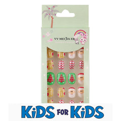 Mini Press On Nails For Kids 24 Pcs Christmas KPN6-009