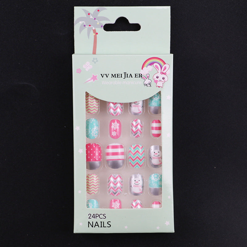 Mini Press On Nails For Kids 24 Pcs KPN1-14