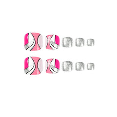 Press On Toe nails Set 24pcs/set JP1632