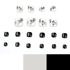 Press On Toe nails Set 24pcs/set JP1654
