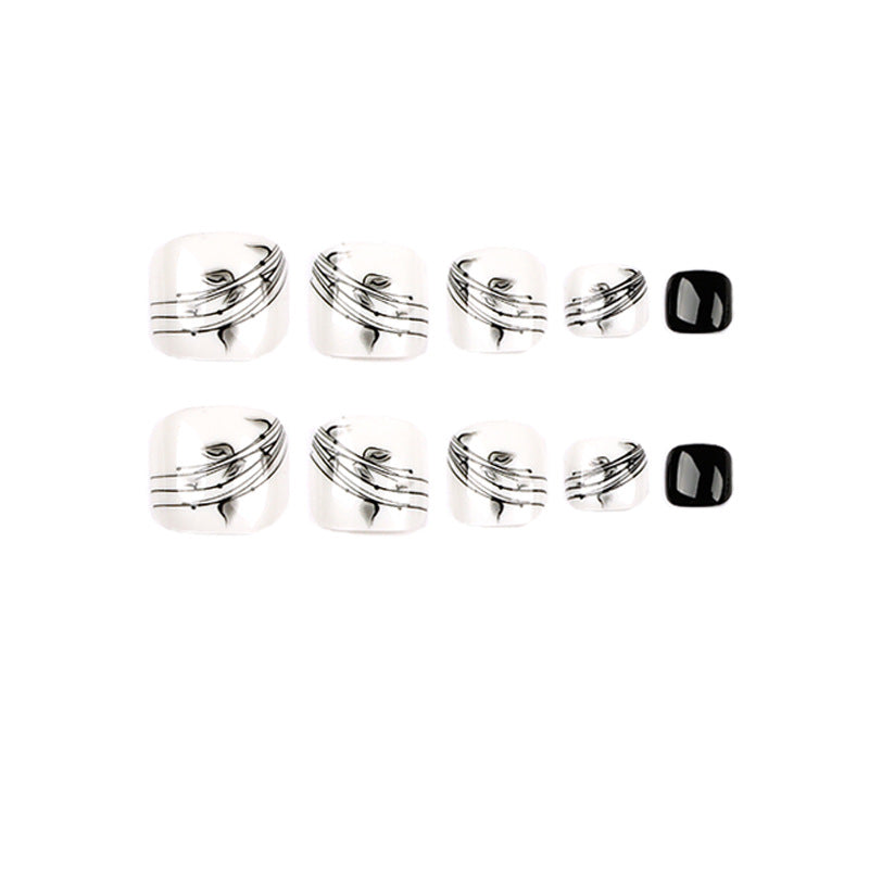 Press On Toe nails Set 24pcs/set JP1654