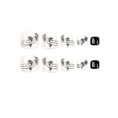 Press On Toe nails Set 24pcs/set JP1654