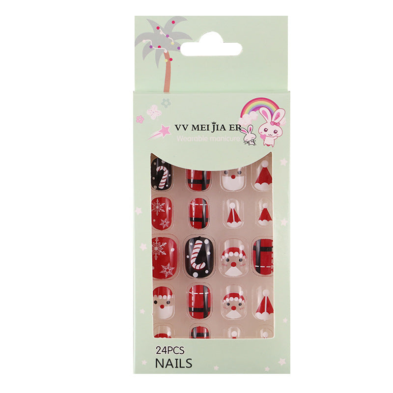 Mini Press On Nails For Kids 24 Pcs Christmas KPN6-003