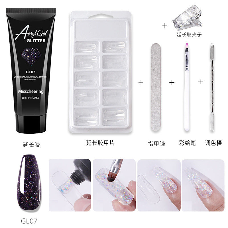 Nail Art Extension Gel glitter-7