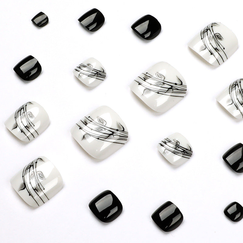 Press On Toe nails Set 24pcs/set JP1654