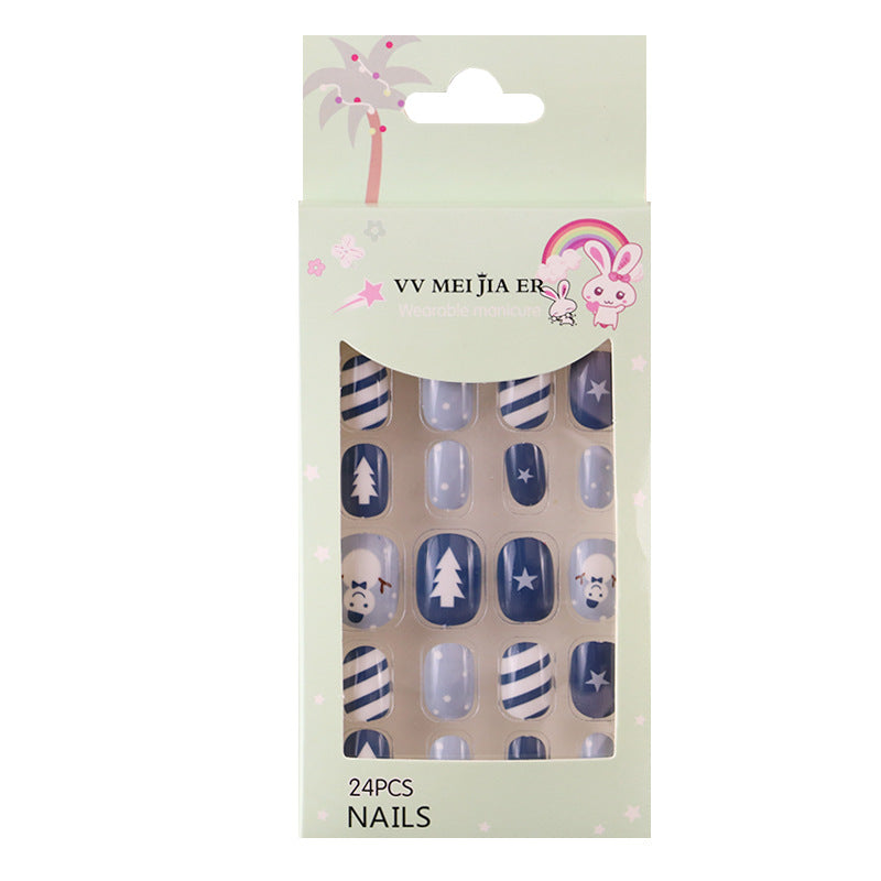 Mini Press On Nails For Kids 24 Pcs Christmas KPN6-002