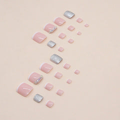 Press On Toe nails Set 24pcs/set F065