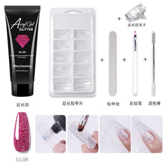 Nail Art Extension Gel glitter-8