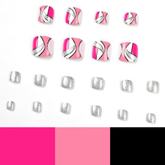 Press On Toe nails Set 24pcs/set JP1632