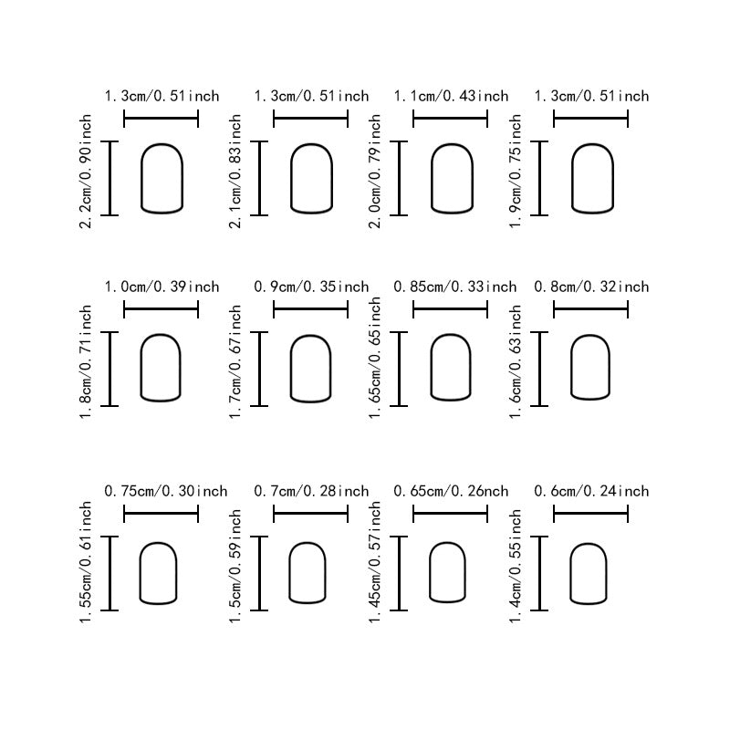 24pcs/Set Press On Nails Z414