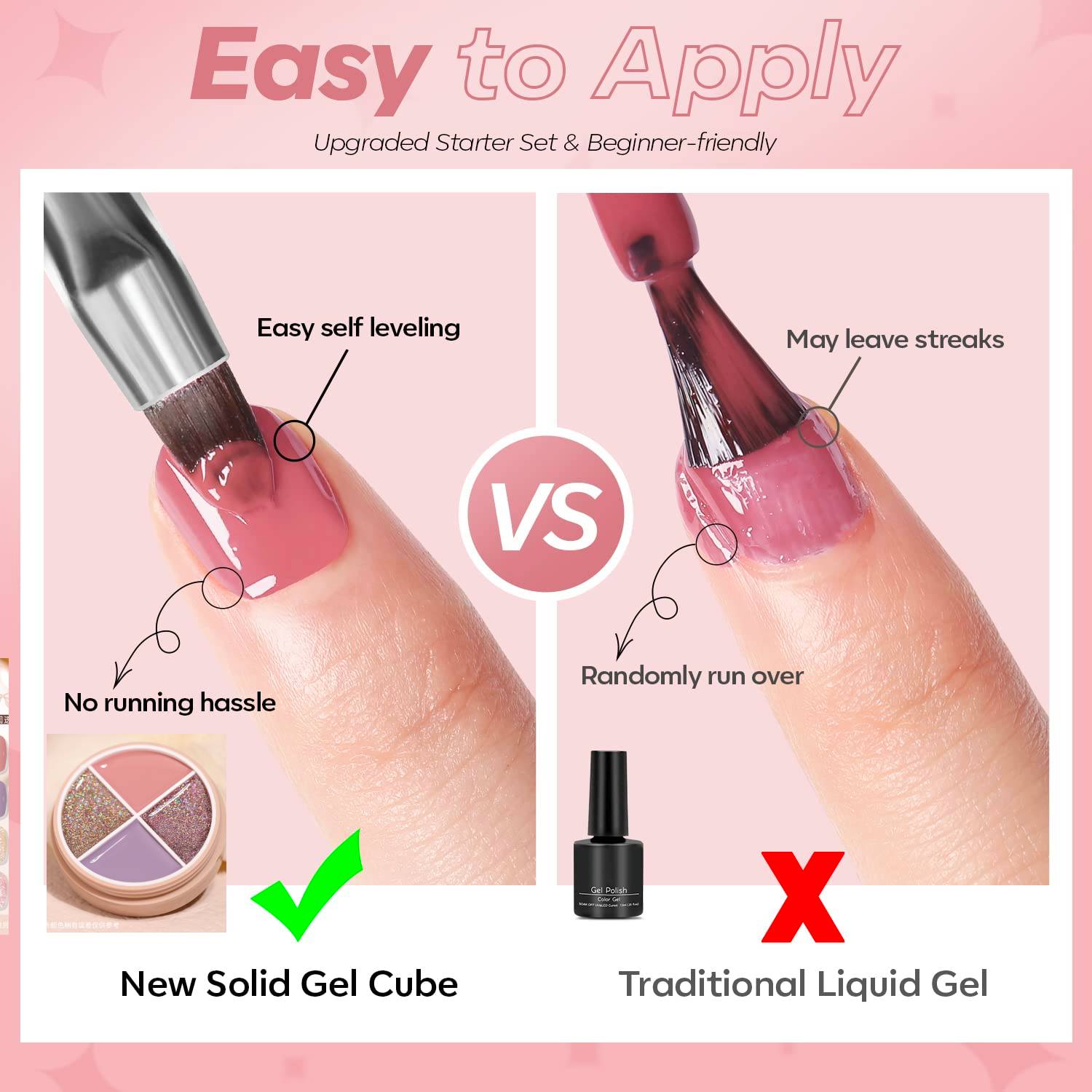 4 Colors Solid Nail Gel color24